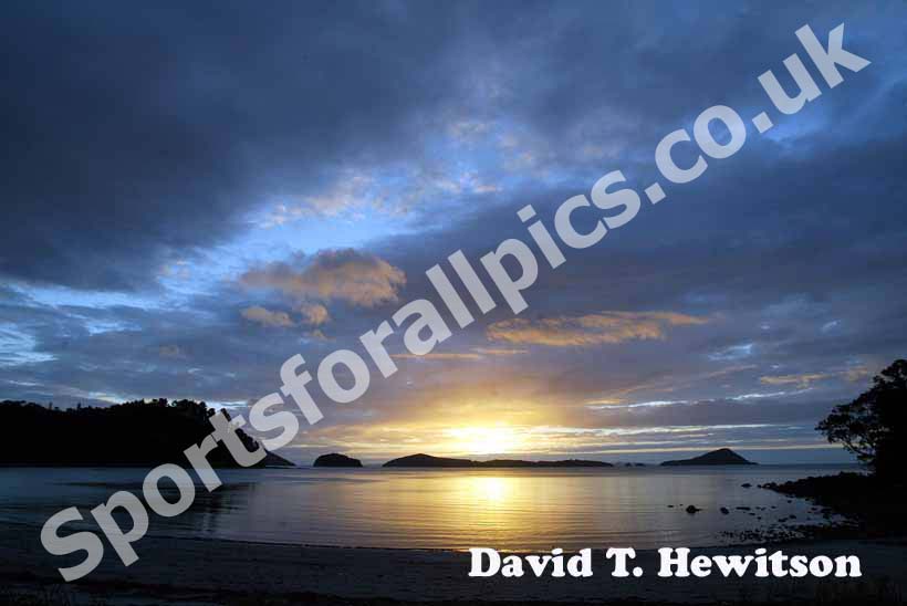 Sunset in New Zealand.